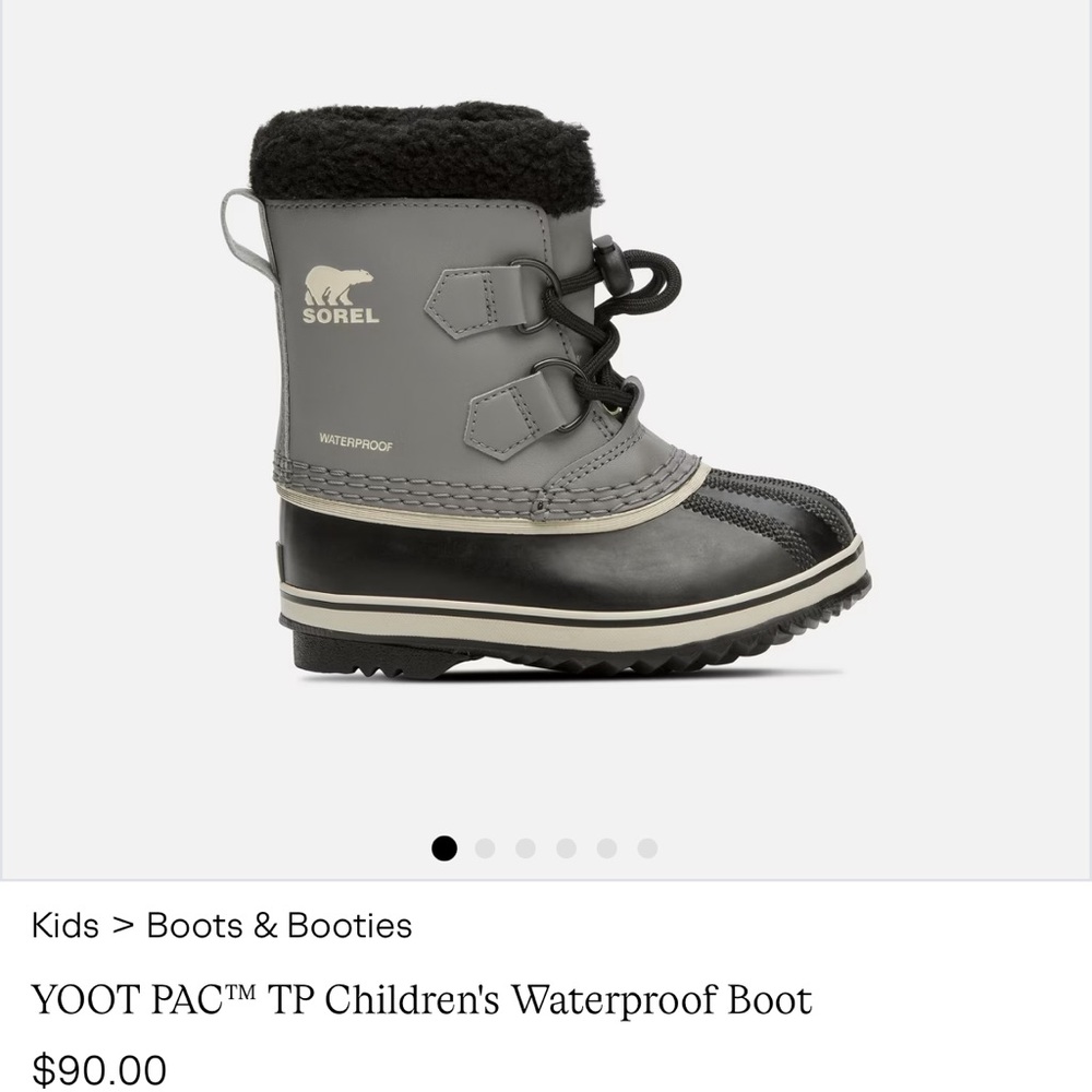 Sorel Yoot Pac TP Kids' Boot in Gray and Black